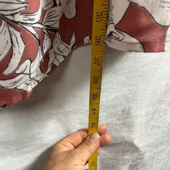 Roxy Floral Wrap Dress Cap Sleeves Womens 4 Waist Tie Mauve Indie Low Neckline - Picture 15 of 15